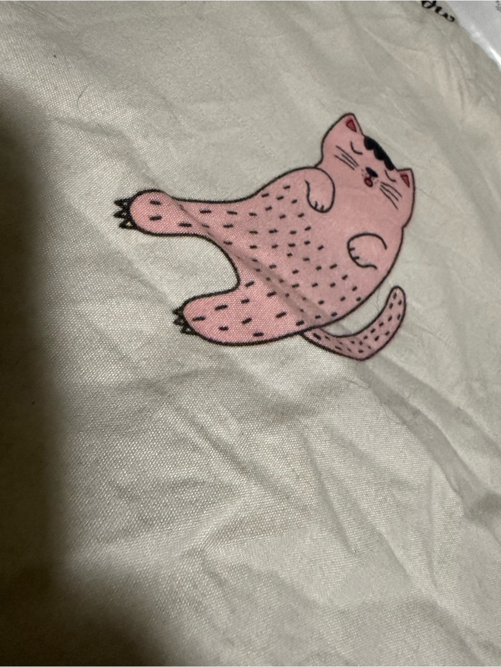 Twin Brushed Flannel Cat Print Pet Sheet Set - Picture 2 of 3